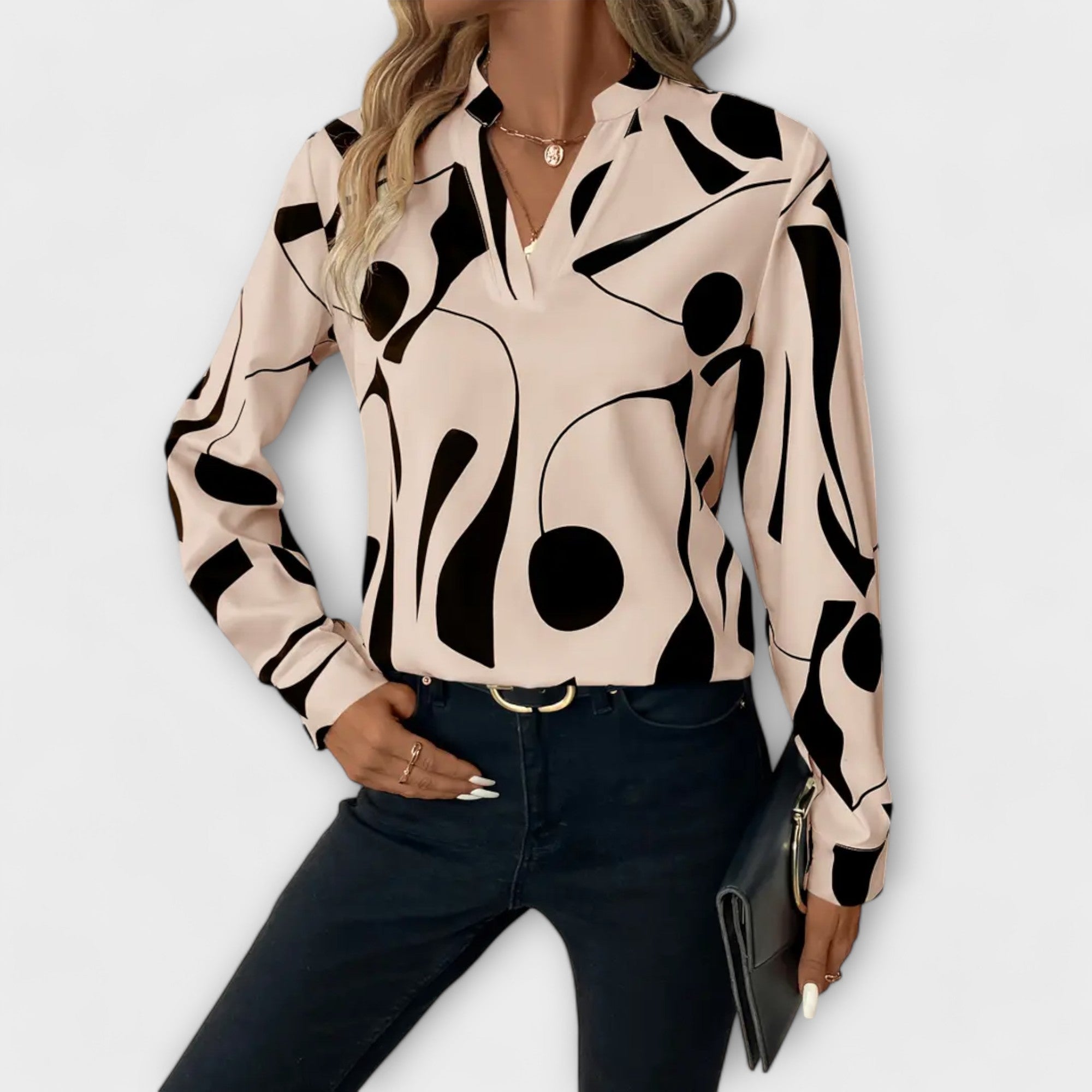 Catarina - Blusa elegante de manga comprimida
