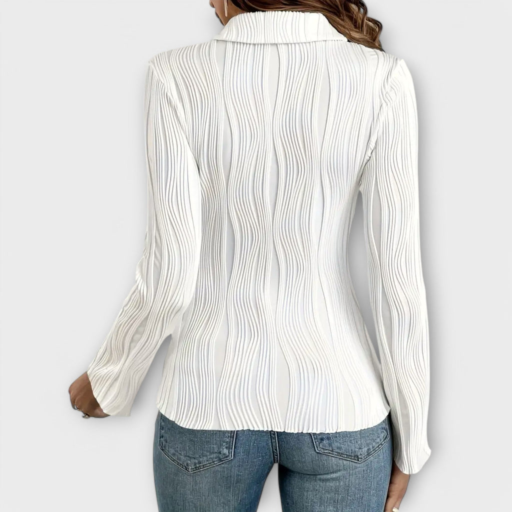 Natalia - Blusa de manga comprimida