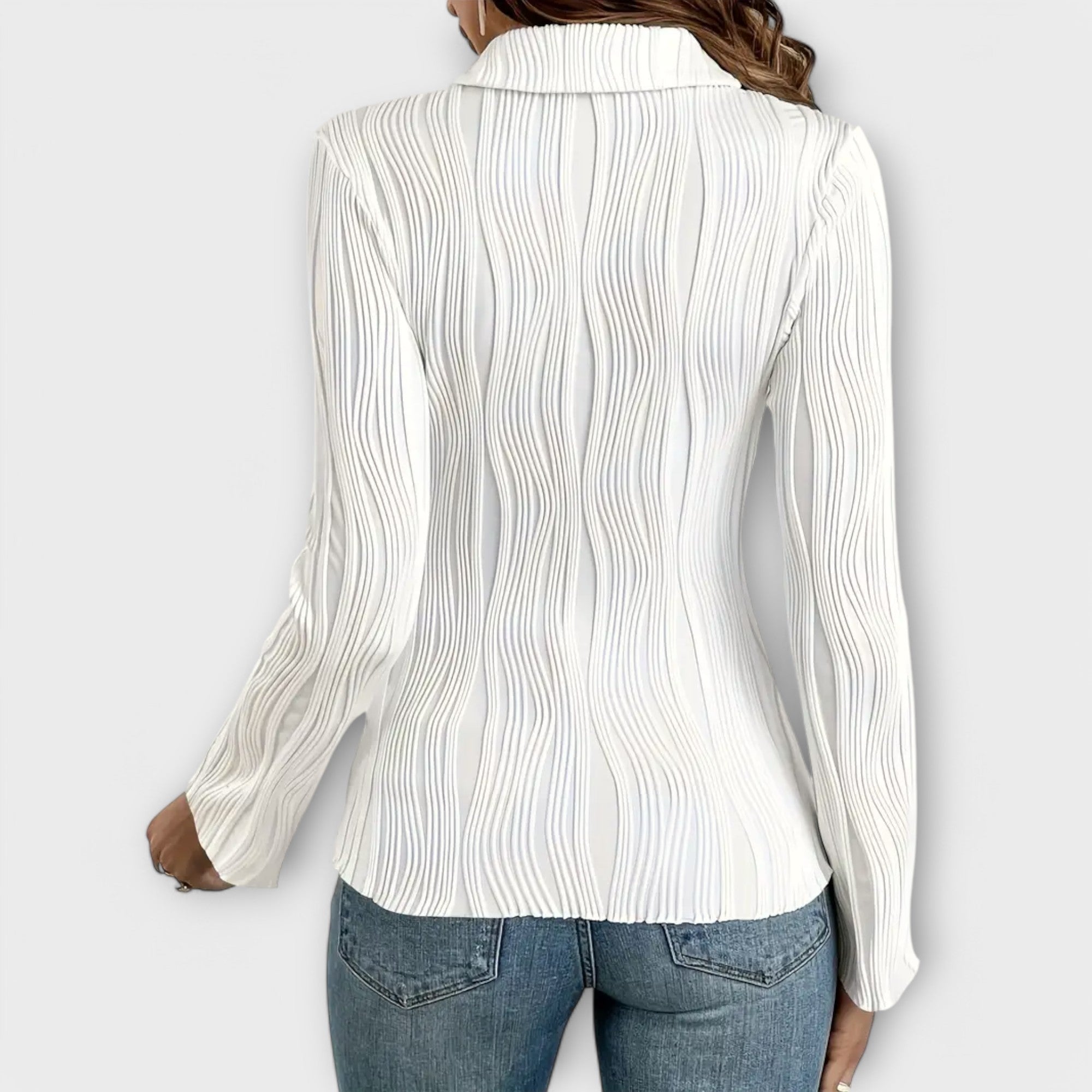 Natalia - Blusa de manga comprimida