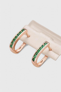 Pendientes de Esmeralda y Diamante en Oro