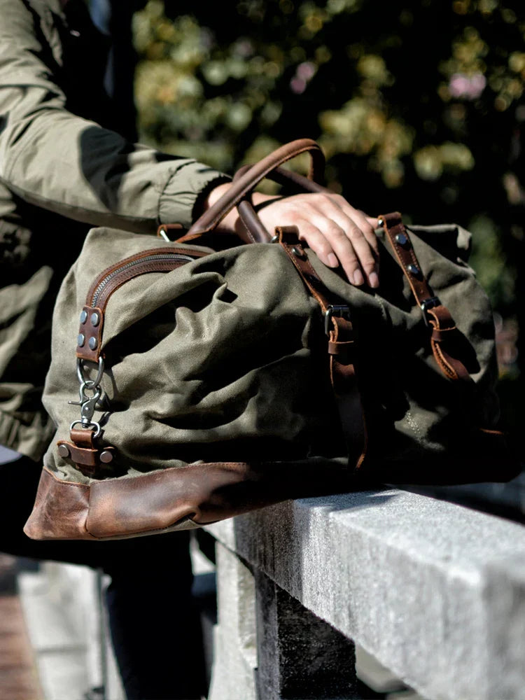 Bolso de Viaje Kingsley en Lona y Cuero