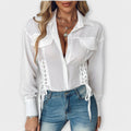 Natalia - Blusa de manga comprimida