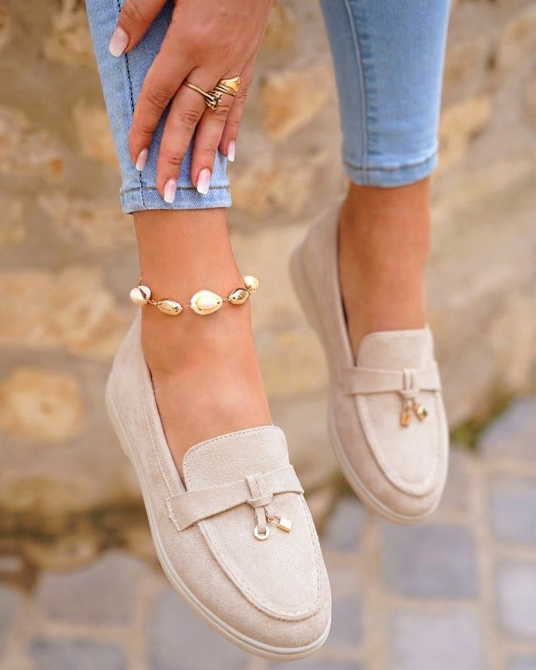 Chloe | Mocasines Loafers Beige