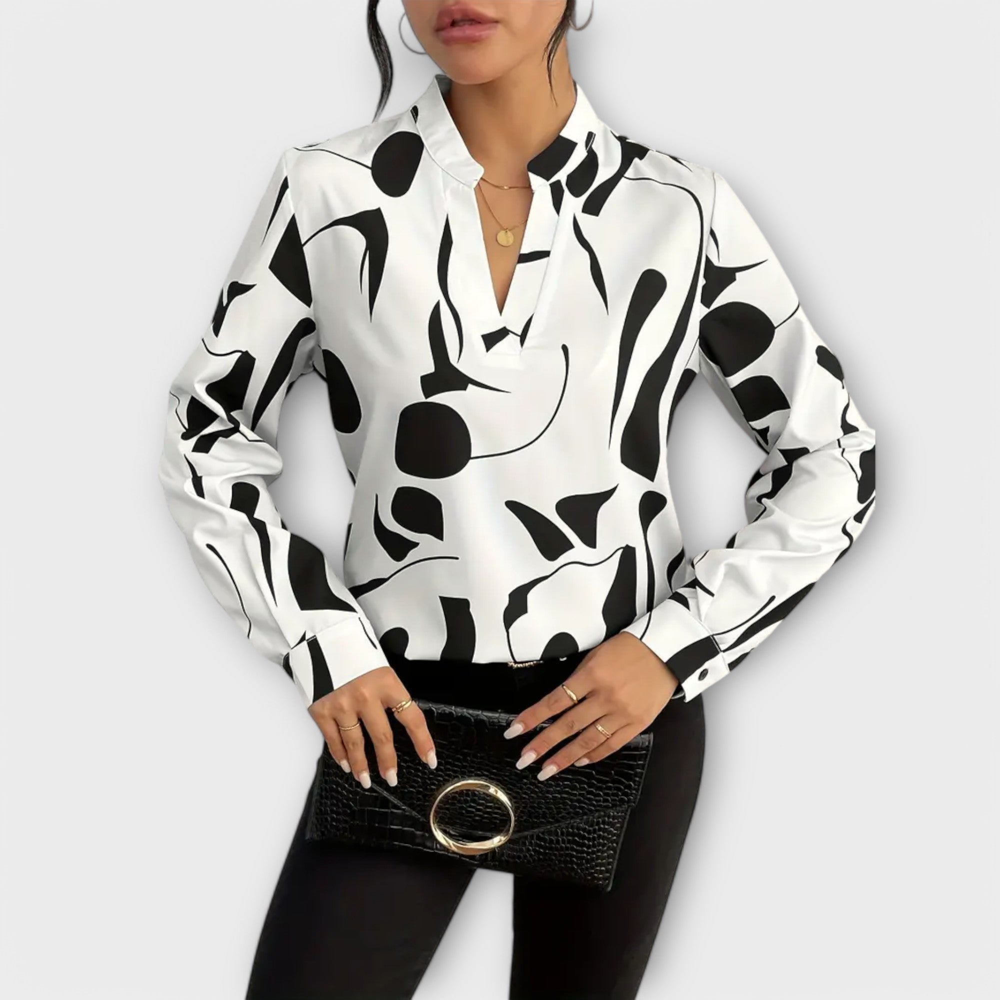 Catarina - Blusa elegante de manga comprimida