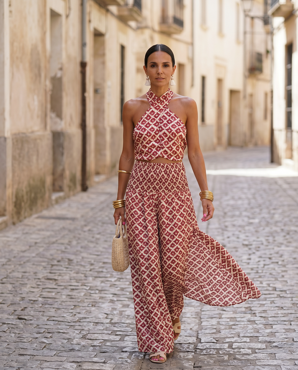 Elisa | Conjunto Elegante con Diseño de Hombros Descubiertos