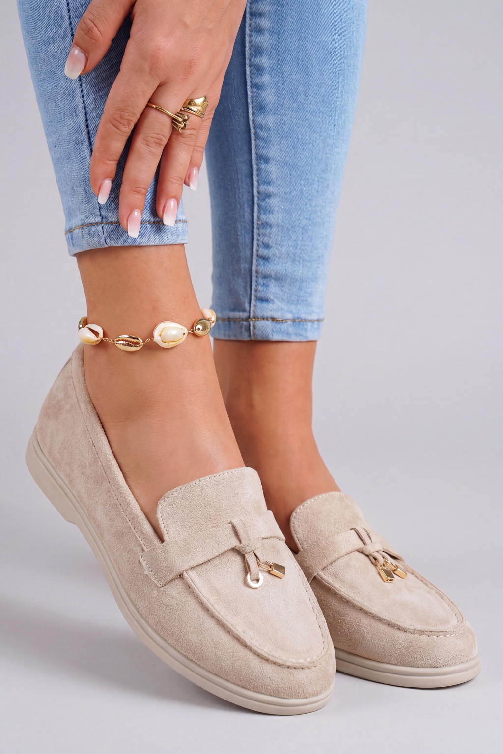 Chloe | Mocasines Loafers Beige